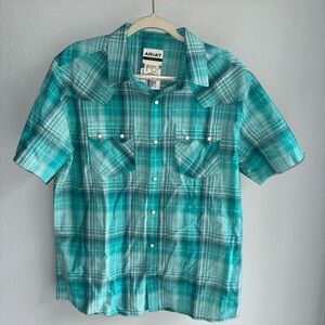 Ariat Blue Casual Button Down Shirt
